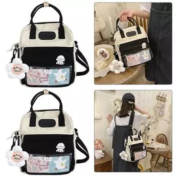 Повседневный модный рюкзак Kawaii 10,23x9,44x3,54 дюйма для активного отдыха-Geschenk (Шварц)