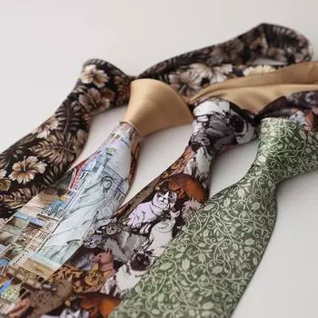 Повседневный модный вариант ретро-принта имитация шелкового галстука мужской гонконгский стиль сценическое выступление