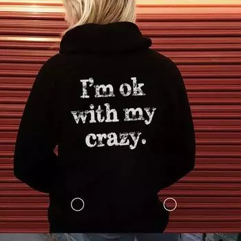 Повседневный модный женский свитер с капюшоном и рукавами на плечах с принтом букв XS