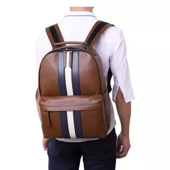 Повседневный мужской рюкзак из натуральной кожи, модный тренд, большой вместимости, легкий рюкзак для поездок на работу, верхний слой из коровьей кожи, мужская сумка чёрный