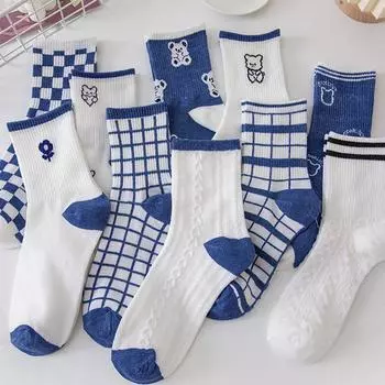 Повседневный осень зима хип-хоп мультфильм женский женский чулочно-носочные изделия парные носки средние носки медвежьи носки F