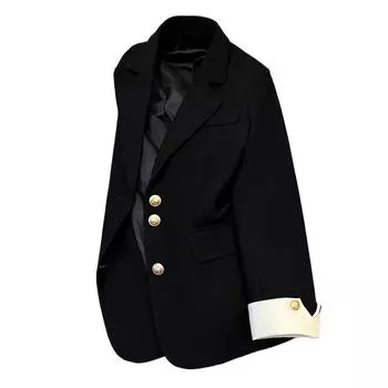 Повседневный пиджак на пуговицах, женские куртки на весну и осень, корейская мода, пальто, британские формальные деловые пиджаки, куртка S красный