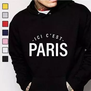 Повседневный пуловер с капюшоном из хлопка, мужские спортивные толстовки с капюшоном S-4XL S