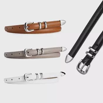Повседневный ремень из искусственной кожи, универсальный пояс для джинсов, модный серебряный пояс с пряжкой чёрный