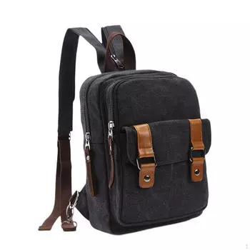 Повседневный рюкзак из холста, компьютерная сумка для бизнеса, колледжа, работы, путешествий, женщин чёрный