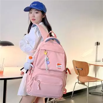 Повседневный рюкзак. Простая однотонная школьная сумка. фиолетовый