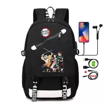 Повседневный рюкзак с принтом аниме, посылка на плечо, сумки-ранцы для девочек, рюкзак для ноутбука, Mochilas, студенческие рюкзаки, рюкзак