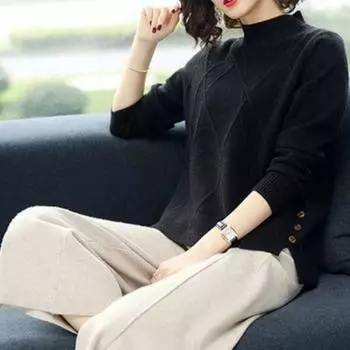 Повседневный тонкий свитер, пуловер, женский свитер с длинным рукавом, женский сексуальный эластичный пуловер с круглым вырезом one size розовый