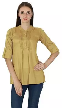 Повседневный Топ Летний Твердый Сарафан Платье Туника Бохо Хлопок Женская Одежда Одежда 10 светло-желтого