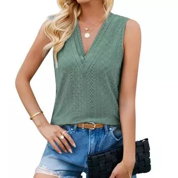 Повседневный топ, однотонный тонкий жилет с V-образным вырезом и крестиком для женщин S белый