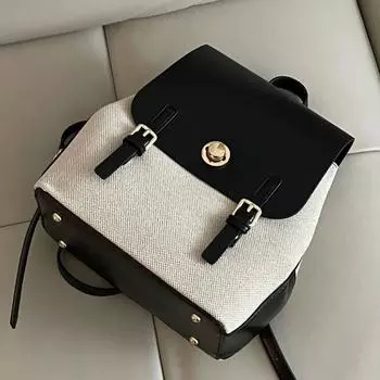 Повседневный универсальный женский рюкзак модный холщовый милый рюкзак сумки для школы сумки для мам и детей one size чёрный