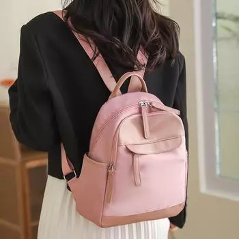 Повседневный женский рюкзак большой емкости, школьный дорожный рюкзак чёрный