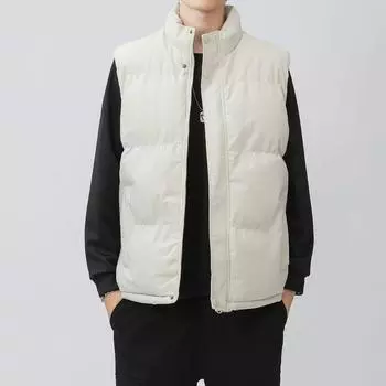 Повседневный зимний хлопковый жилет для мужчин и женщин - однотонный, без рукавов, розовый или нейтральный варианты. 5XL