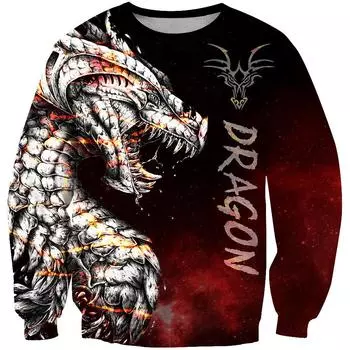 Повседневный зимний пуловер с винтажным принтом 3D, толстовки с капюшоном для женщин и мужчин, свободный с длинным рукавом и круглым вырезом, толстовка для вечеринки S