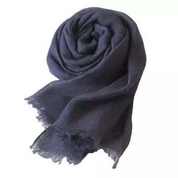 повсюду по Большой Льняной Унисекс Шали для Мужчин и Темно-синий [.мир] 100% Палантин, Женский,