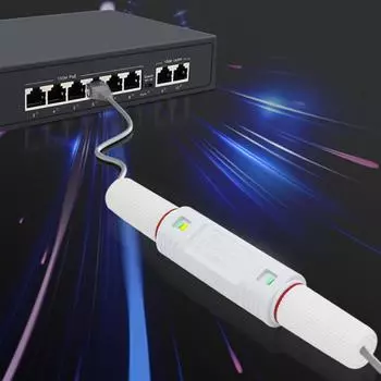Повторитель PoE IP66 Водонепроницаемые удлинители POE Скорость 10/100 Мбит/с Усилитель внешних сетей 1 PoE на входе 1 PoE на выходе до 30 Вт