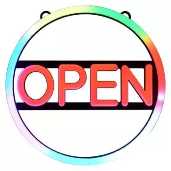 Повысьте узнаваемость своего бизнеса с помощью яркой 16-дюймовой открытой неоновой вывески — большой вывески для максимального эффекта и привлечения внимания