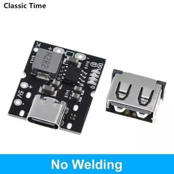 Повышающий преобразователь Type-C USB 5 В 2 А, повышающий модуль питания, защитная плата для зарядки литиевой батареи, USB DIY зарядное устройство