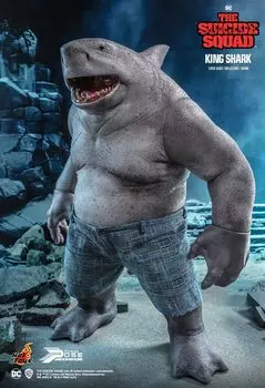Поза силы Отряд самоубийц Злодеи Собираются King Shark Scale Limited Подвижная фигурка «Ultimate» 1/6 синий