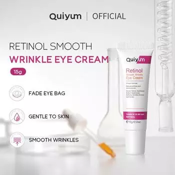 Позаботьтесь о коже вокруг глаз, увлажняющий и увлажняющий крем для кожи с ретинолом от производителя QUIYUM Retinol Eye Cream. 15g