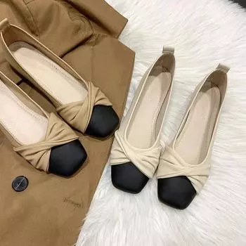 Поздний вечерний бриз, нежный, мягкая подошва, одинарные туфли, женская обувь 2025 года, весна и осень с юбками, повседневные женские туфли Мэри Джейн на низком каблуке для бабушки 35 абрикосовый