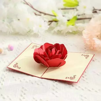 Поздравительная 3D-открытка Qixi Love Tree, открытка на День святого Валентина, подарок паре, креативное любовное послание ручной работы. One Size