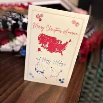 Поздравительная открытка к выборам в США 2024 года Набор открыток «Счастливого Рождества, Америка» Поздравительные открытки к президентским выборам для семьи, друзей, коллег 10 pcs