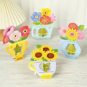 Поздравительная открытка Корейская креативная открытка на день рождения Поздравительная открытка с благословением Поздравительная открытка на День благодарения Подарочная карта на День учителя(Набор из 4 предметов) YNH-TEAH-2402 разноцветный