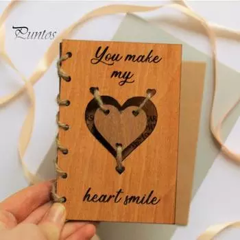 Поздравительная открытка на День Святого Валентина, изысканное мастерство, романтическая деревянная любовная открытка на годовщину, день рождения, свадьбу Hearts