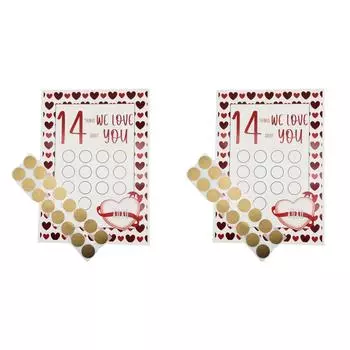 Поздравительная открытка на День святого Валентина Креативные открытки-скребки для пар (Мы любим)