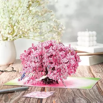 Поздравительная открытка на День святого Валентина Поздравительная открытка на день рождения Элегантная 3D-открытка, Идеальный подарок для женщин (1шт) One Size белый