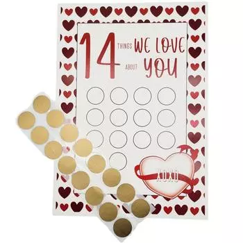 Поздравительная открытка на День святого Валентина Креативные открытки-скребки для пар (Мы любим)