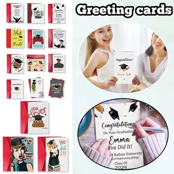 Поздравительная открытка с персонажем мультфильма с конвертом, веселая поздравительная открытка на день рождения, забавная текстовая открытка, забавный пародия на подарок, подарок для семьи и друзей One Size