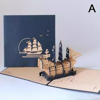 Поздравительная открытка Танабата Трехмерный подарок парню и девушке Ins Wind 3D Поздравительная открытка ручной работы