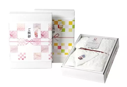 Поздравительный набор из 3 полотенец Imabari Small Greeting Small поставляется с новым готовым к изготовлению безопасным брендом [Moving White] Подарок, Подарок, Подарок, Простой, Милый, Жизнь, белый