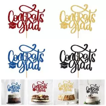 Поздравления 2024 Выпускной Торт Топпер Поздравления Выпускной Торт Декор Выпускной Вечеринки Украшения Поставки B