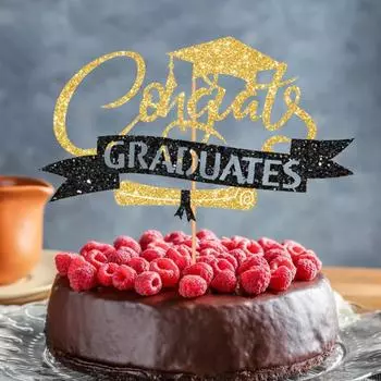 Поздравления 2024 Выпускной торт Топпер Выпускной сезон День рождения Торт Вставка Поздравления Выпускной вечерние Декор поставки D