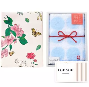 Поздравления с переездом с наклейками Noshi Полотенце Ботаническое Классическое Сделано в Японии Хлопковый сувенир Подарок Событие Переезд и Новый год Хорошие дни для переезда [Набор