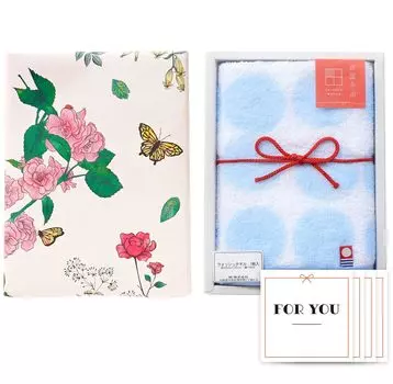 Поздравления с переездом с наклейками Noshi Полотенце Ботаническое Классическое Сделано в Японии Хлопковый сувенир Подарок Событие Переезд и Новый год Хорошие дни для переезда [Набор