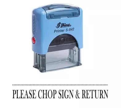 ПОЖАЛУЙСТА, ПОДПИШИТЕ И ВОЗВРАТИТЕ Блестящие самоклеющиеся резиновые штампы для офиса Impression Area 14 mm x 38 mm чёрный