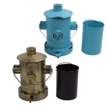 Пожарный гидрант мусорный бак с внутренним ведром европейский железный ретро практичный большой емкости кованое железо P Gold