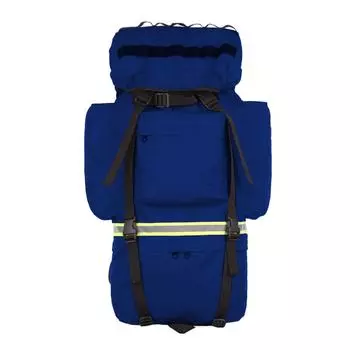 Пожарный рюкзак Flame Blue объемом 65 л с амортизирующей, дышащей системой переноски для хранения большого объема в чрезвычайных ситуациях 56-75L синий/пламенный