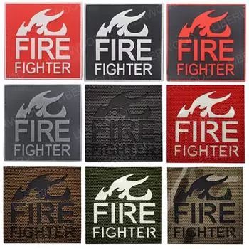Пожарный спасательный тонкая красная линия, светоотражающая в ночное время, светится в темноте, военная тактическая нашивка, резиновый значок из ПВХ, аппликация
