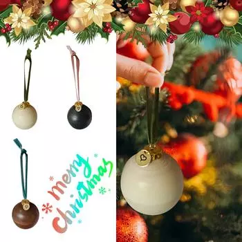 Пожелания Деревянное Рождественское Украшение Праздничный Шар Вешалка Для Елки И Домашнего Декора One Size чёрный