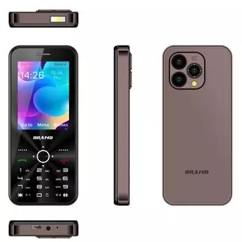 Пожилой телефон I15Pro Кнопочный мобильный телефон для пожилых людей Длительное время ожидания Громкий Две SIM-карты Студенческий Пожилой Выход Мобильный телефон серый