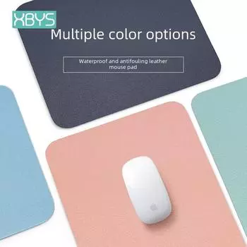 Пожизненный компаньон: Простой однотонный большой водонепроницаемый коврик для мыши из искусственной кожи Rouge Pink