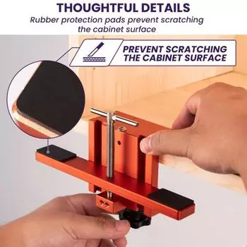 Позиционер для установки дверцы шкафа, алюминиевый сплав, приспособление для крепления фурнитуры шкафа, регулируемый локатор пробойника, шаблон для сверления большинства петель дверцы шкафа синий