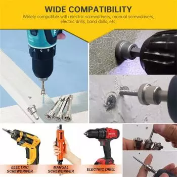 Позиционирование бит отвертки нескользящие локационные 25/50 мм для гипсокартона электроинструменты сверлильные биты магнитные прочные головки Ph2 1 серебряный