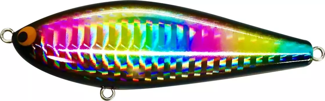 POZIDRIVEGARAGE POZIDRIVEGARAGE Swimbait Zigzag Bait 80S 80mm 17g Black Rainbow Lure #18