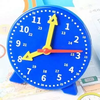 Познание Дошкольное обучение Дети Монтессори Часы Домашний декор Детские часы Детские развивающие игрушки небесно-голубой